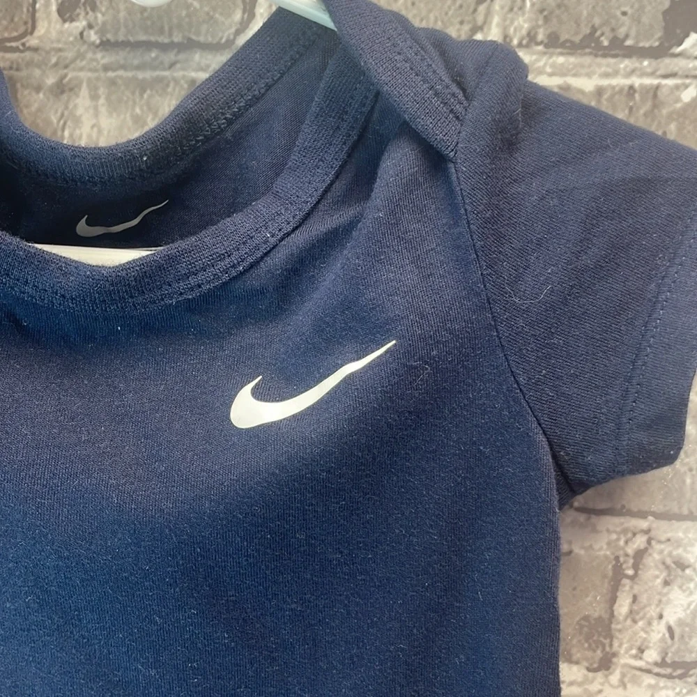 Nike Navy Blue Baby Onesie‎ with White Logo